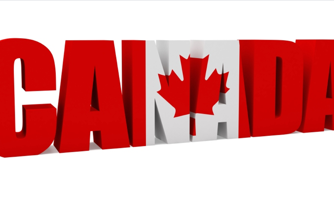 Canada Flag on words CANADA. Visa options for hotel and restraunt managers